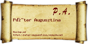 Péter Augusztina névjegykártya